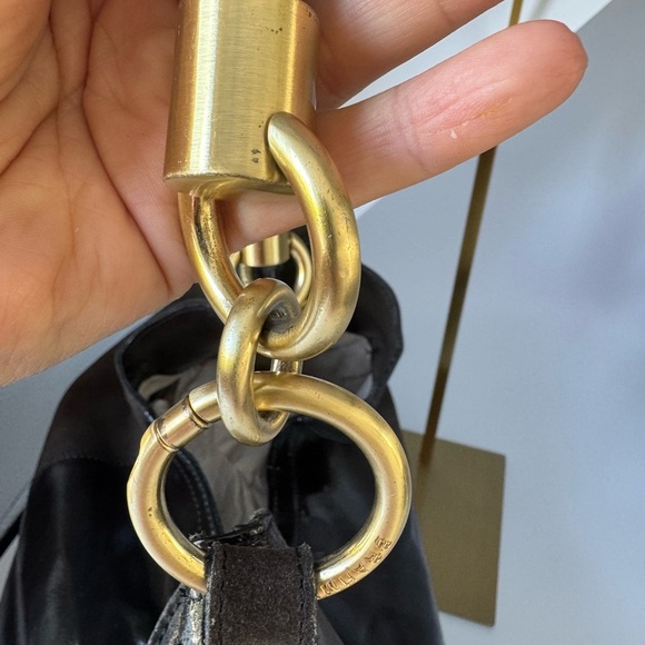 Brahmin Brown Suede Leather Hobo Shoulder Bag Gold Hardware - Picture 7 of 17